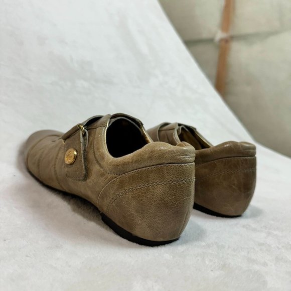 ECCO Women's 38 Elastic Strap Brown Leather Slip-On Comfortable Shoes - Picture 13 of 16